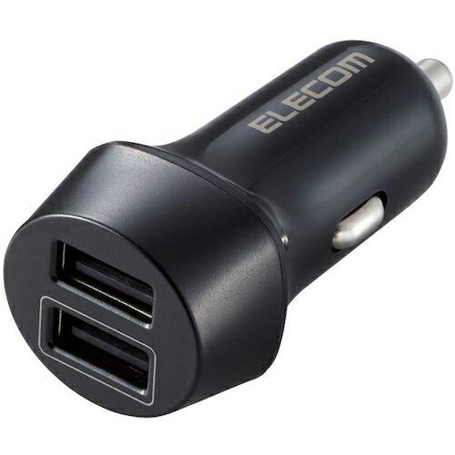 ELECOM シガーチャージャー 12W USB-A×2 ブラック ( MPA-CCU16BK )