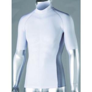 おたふく 冷感 消臭 パワーストレッチ半袖ハイネックシャツ ホワイト M ( JW-624-WH-M ) おたふく手袋(株)｜orangetool