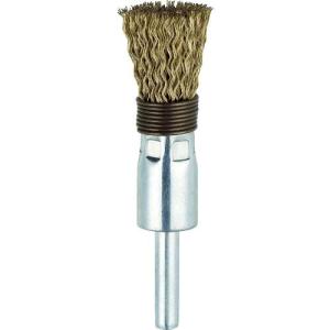TRUSCO 筒型ブラシΦ15X軸6 真鍮メッキ0.25 スプリング付 ( TEBS-15G ) トラスコ中山(株)｜orangetool