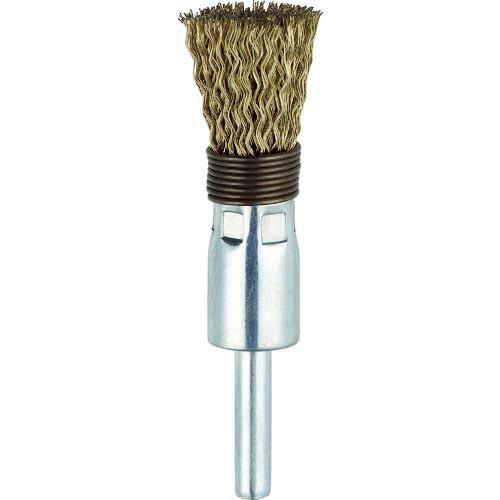 TRUSCO 筒型ブラシΦ15X軸6 真鍮メッキ0.25 スプリング付 ( TEBS-15G ) ト...