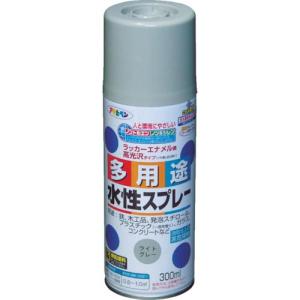 アサヒペン 水性多用途スプレー 300ML ライトグレー ( 565020 ) (株)アサヒペン｜orangetool