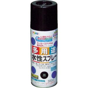 アサヒペン 水性多用途スプレー 300ML 黒 ( 565051 ) (株)アサヒペン｜orangetool