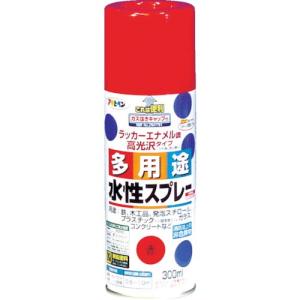 アサヒペン 水性多用途スプレー 300ML 赤 ( 565068 ) (株)アサヒペン｜orangetool