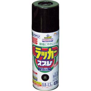 アサヒペン アスペンラッカースプレー420ml 黒 ( 568526 ) (株)アサヒペン｜orangetool