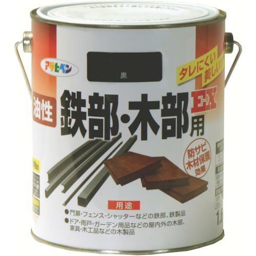 アサヒペン 油性鉄部・木部用EX1.6L 黒 ( 580481 ) (株)アサヒペン