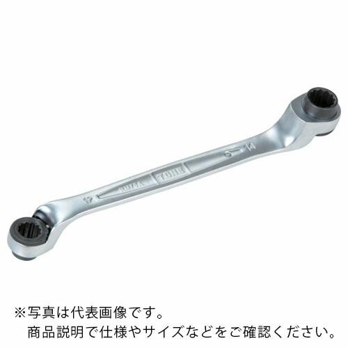 TONE 両頭ラチェットめがねレンチ 75度 対辺寸法10x12全長197mm ( RM75A-10...