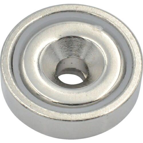 MAGNA ネオジ磁石プレートキャッチ(丸形・キャップ付・皿穴タイプ) (3個入) ( 1-NCC2...