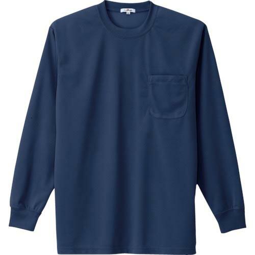 アイトス 吸汗速乾クールコンフォート 長袖Tシャツ男女兼用 ネイビー 3L ( AZ-10575-0...