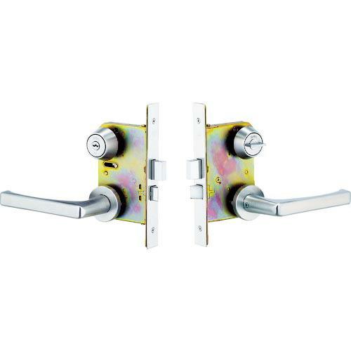 MIWA 木製ドア用レバーハンドル錠 WLA50-1 シリンダーU9バックセット51mmケース深さ7...