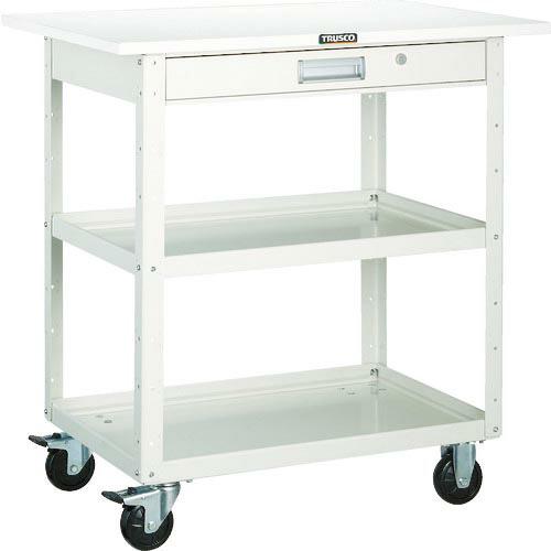 TRUSCO ツールワゴン イーグルワゴン 600X400 引出 天板付 ホワイト ( EGW-76...