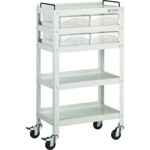 TRUSCO ツールワゴン ファイルラビット 540X330XH970 A4深引出X4 ( FRB-...