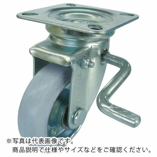 TRUSCO 耐油性ゴムキャスター 自在ダブルストッパー付 Φ130 ( TYOJB-130A ) ...