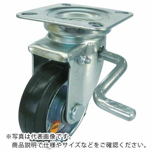 TRUSCO 導電性ゴムキャスター 自在ダブルストッパー付 Φ130 ( TYEJB-130A ) ...