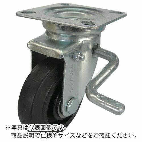 TRUSCO プレス製ナイロンホイールゴムキャスター 自在ストッパー付Φ130 ( TYNRJB-1...