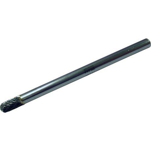スーパー 超硬バー ミドルシャンク(シャンク長:80mm)ロー付タイプ 先丸円筒型(ダブルカット)刃...