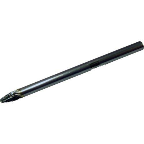 スーパー 超硬バー ミドルシャンク(シャンク長:80mm)ロー付タイプ 砲弾型(ダブルカット)刃径:...