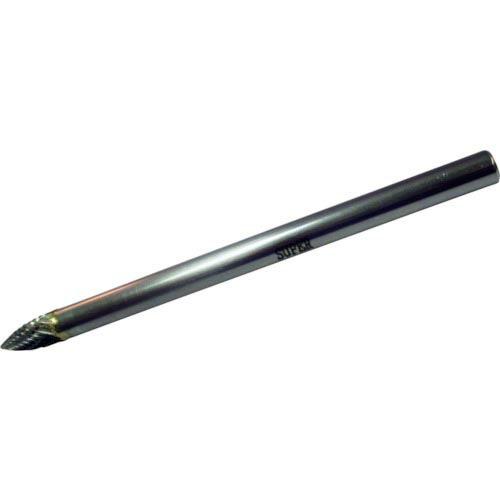 スーパー 超硬バー ミドルシャンク(シャンク長:80mm)ロー付タイプ ポイント型(ダブルカット)刃...