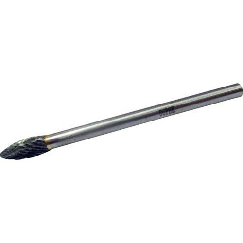 スーパー 超硬バー ミドルシャンク(シャンク長:80mm)ロー付タイプ 楕円型(ダブルカット)刃径:...