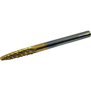 スーパー スーパー超硬バー チタンコーティング オール超硬 砲弾型(ダブルカット)刃径:3.0mm 軸径:3.0mm ( SBT3A01 ) (株)スーパーツール｜orangetool