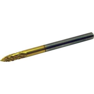 スーパー スーパー超硬バー チタンコーティング オール超硬 ポイント型(ダブルカット)刃径3.0mm 軸径3.0mm ( SBT4A01 ) (株)スーパーツール｜orangetool