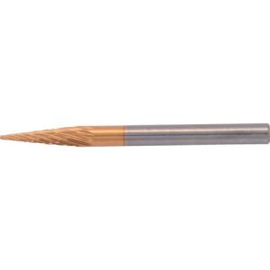 スーパー スーパー超硬バー チタンコーティング オール超硬 円錐型(ダブルカット)14° 刃径:3.0mm 軸径:3.0mm ( SBT5A03 ) (株)スーパーツール｜orangetool