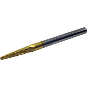 スーパー スーパー超硬バー チタンコーティング オール超硬 テーパー型(ダブルカット)8° 刃径:3.0mm 軸径:3.0mm ( SBT7A01 ) (株)スーパーツール｜orangetool