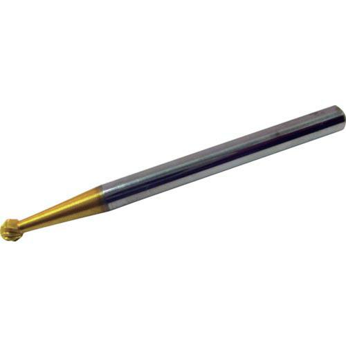 スーパー スーパー超硬バー チタンコーティング オール超硬 球型(ダブルカット)刃径:2.5mm 軸...