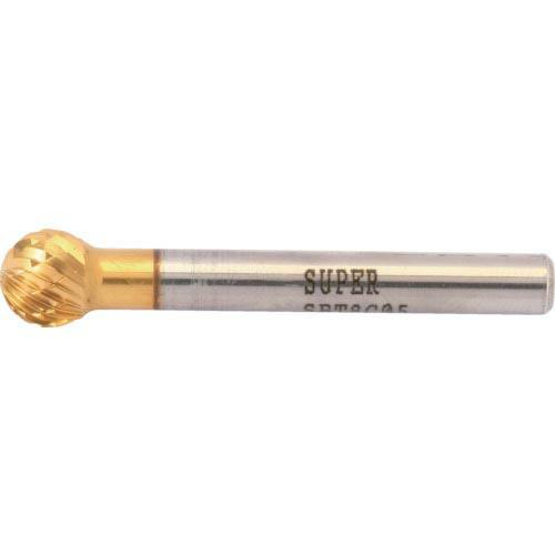 スーパー スーパー超硬バー チタンコーティング ロー付タイプ 球型(ダブルカット)刃径:9.5mm ...
