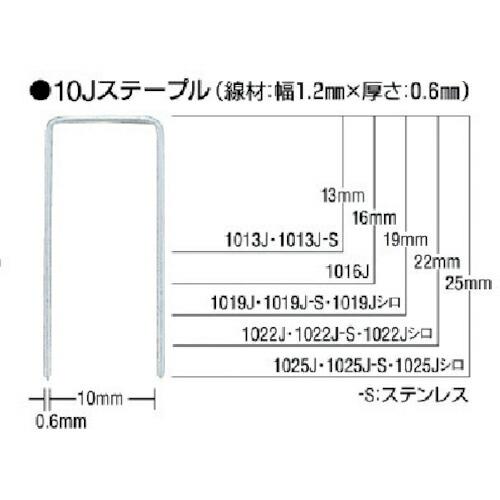 MAX ステープル(白) 肩幅10mm 長さ25mm 5000本入り ( 1025J-WHITE )...