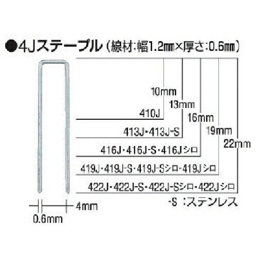 MAX タッカ用ステープル 肩幅4mm 長さ16mm 5000本入り ( 416J ) マックス(株...