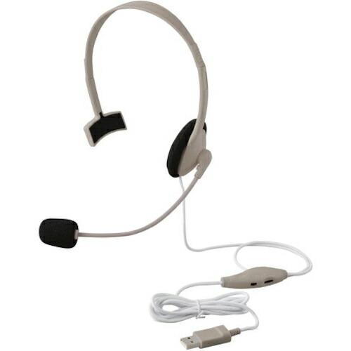 PLUS 428811)片ミミ快適ヘッドセット ( TW-HS002GY )