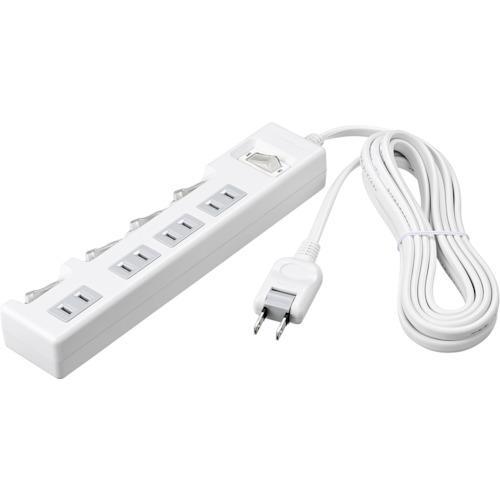 BUFFALO 2ピン式電源タップ 集中&amp;個別スイッチ/4個口/3.0m ホワイト ( BTWSWJ...