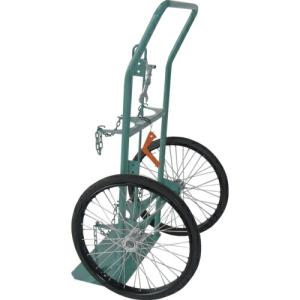 KS ボンベ運搬車(大車輪型)酸素7000L容器、アセチレン7.0kg容器用 ( KU-O ) カミマル(株)｜orangetool
