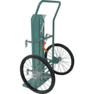 KS ボンベ運搬車(大車輪型、仕切板付)酸素7000L、アセチレン7.0kg用 ( KU-O-P ) カミマル(株)｜orangetool