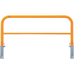 サンポール アーチ 車止め 差込式カギ付(スチール) 黄色 ( FAH-7SK15-650(Y) ) (株)サンポール｜orangetool