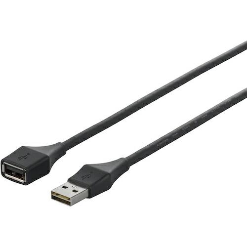 BAFFALO どっちもUSB2.0延長ケーブル 1.5m ブラック ( BSUAADU215BKA...