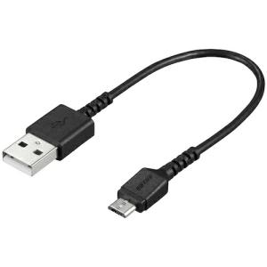 BAFFALO USB2.0 A to microB ラバーブッシュスリムケーブル 0.1m ブラック ( BU2AMBS01BK ) (株)バッファロー｜orangetool