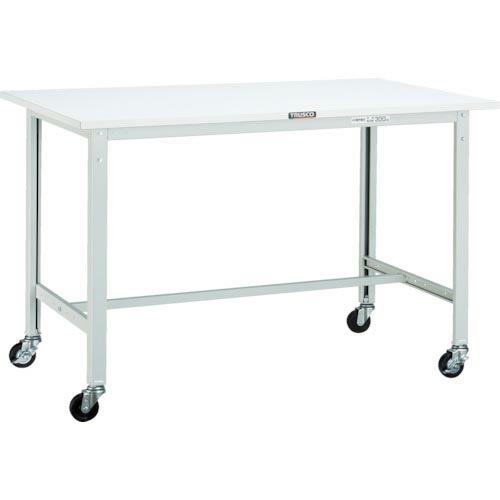 TRUSCO 軽荷重作業台(150kg)AE型 900X600XH809 φ75キャスター付 ホワイ...