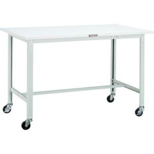 TRUSCO 軽荷重作業台(150kg)AE型 1800X750XH809 φ75キャスター付 ホワイト色 ( AE-1800C75 W ) トラスコ中山(株)｜orangetool