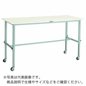 TRUSCO 軽荷重作業台高さ調節式(80kg)AEM型 1800X750XH719~1019 φ75キャスター付 ホワイト色 ( AEM-1800C75 W ) トラスコ中山(株)｜orangetool