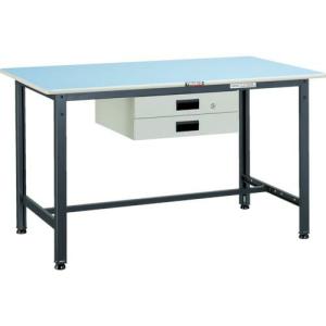 TRUSCO 軽荷重作業台(250kg)BE型 1200X750XH740 薄型2段引出付 ダークグレー色 ( BE-1275UDK2 ) トラスコ中山(株)｜orangetool