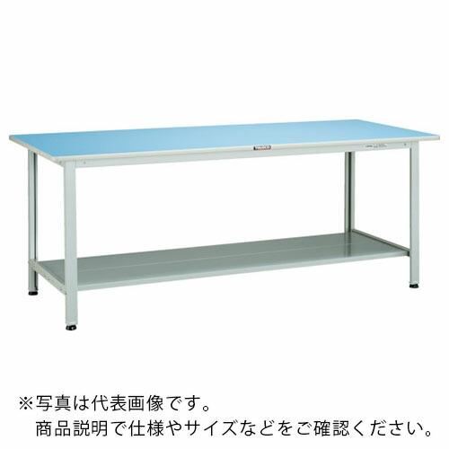 TRUSCO 軽荷重作業台(180kg)BO型 1500X600XH740 下棚2枚付 ホワイト色 ...