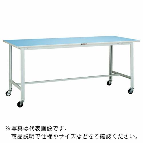 TRUSCO 軽荷重作業台(90kg)BO型 1800X600XH809 φ75キャスター付 ホワイ...