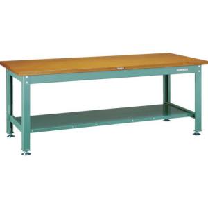 TRUSCO 中荷重作業台(2000kg)DW型 1800X750XH740 全面下棚付 グリーン色 ( DW-1800LT ) トラスコ中山(株)｜orangetool