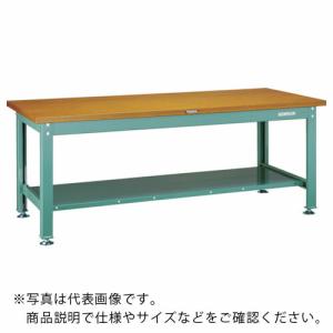 TRUSCO 中荷重作業台(2000kg)DW型 1800X900XH740 全面下棚付 グリーン色 ( DW-1809LT ) トラスコ中山(株)｜orangetool