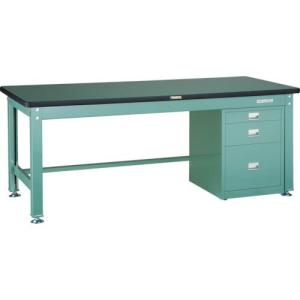 TRUSCO 中荷重作業台(2000kg)DW型 1800X750XH740 3段ワゴン付 グリーン色 ( RDW-1800UDC111 ) トラスコ中山(株)｜orangetool
