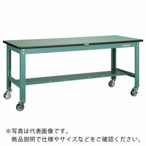 TRUSCO 中荷重作業台(300kg)HW型 1200X750XH831 φ100ウレタンキャスター付 グリーン色 ( RHW-1200CU100 ) トラスコ中山(株)｜orangetool