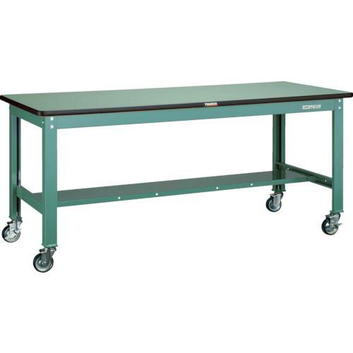 TRUSCO 中荷重作業台(300kg)HW型 1800X750XH831 φ100ウレタンキャスタ...