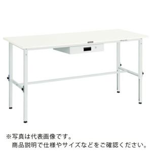 TRUSCO 軽荷重作業台高さ調節式(150kg)AEM型 1500X750XH650~950 薄型1段引出付 ホワイト色 ( SAEM-1500UDK1 W ) トラスコ中山(株) (メーカー取寄)｜orangetool