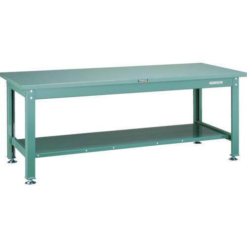 TRUSCO 中荷重作業台(2000kg)DW型 1800X750XH740 全面下棚付 グリーン色...